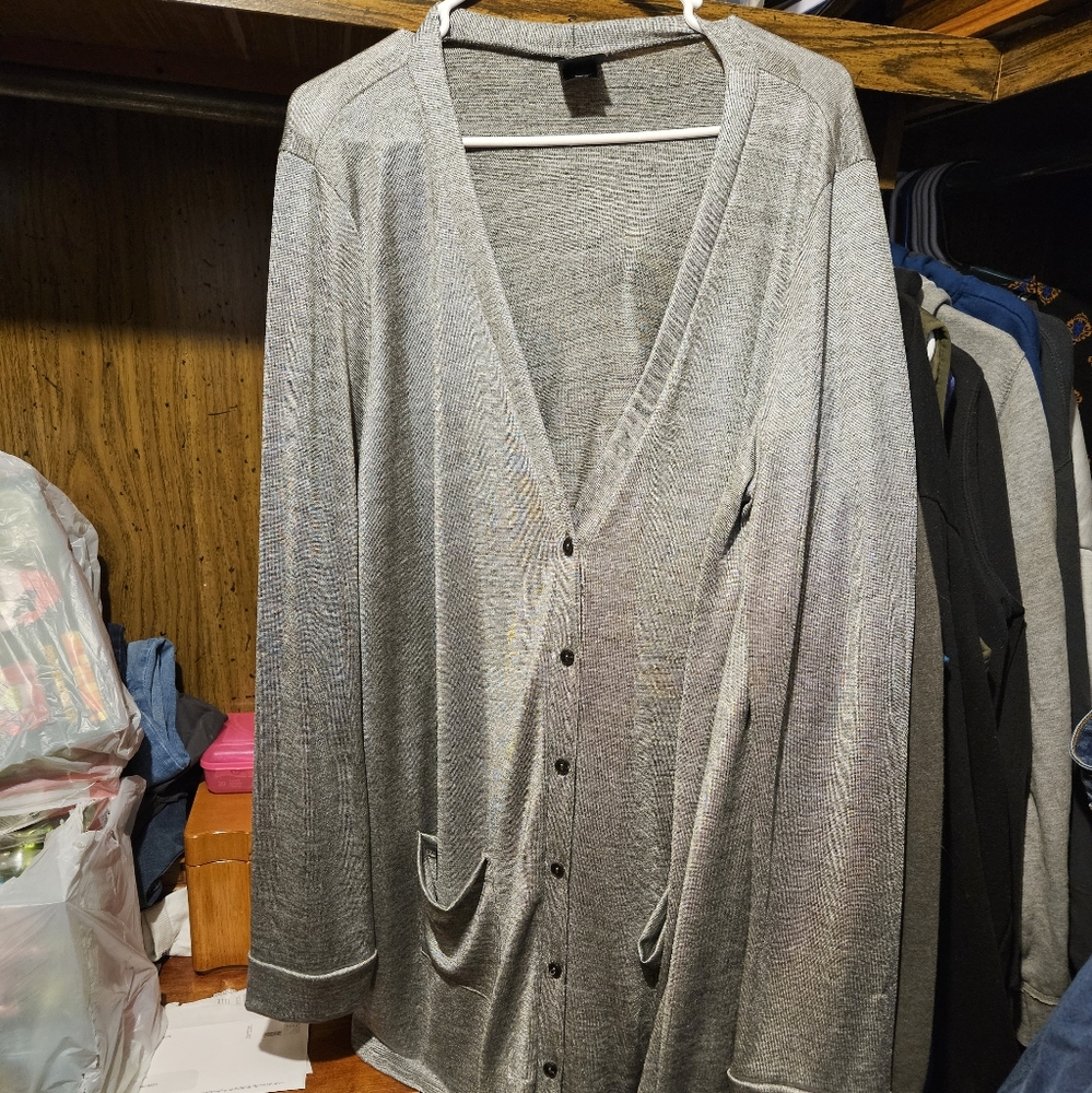 Glitter sliver long cardigan